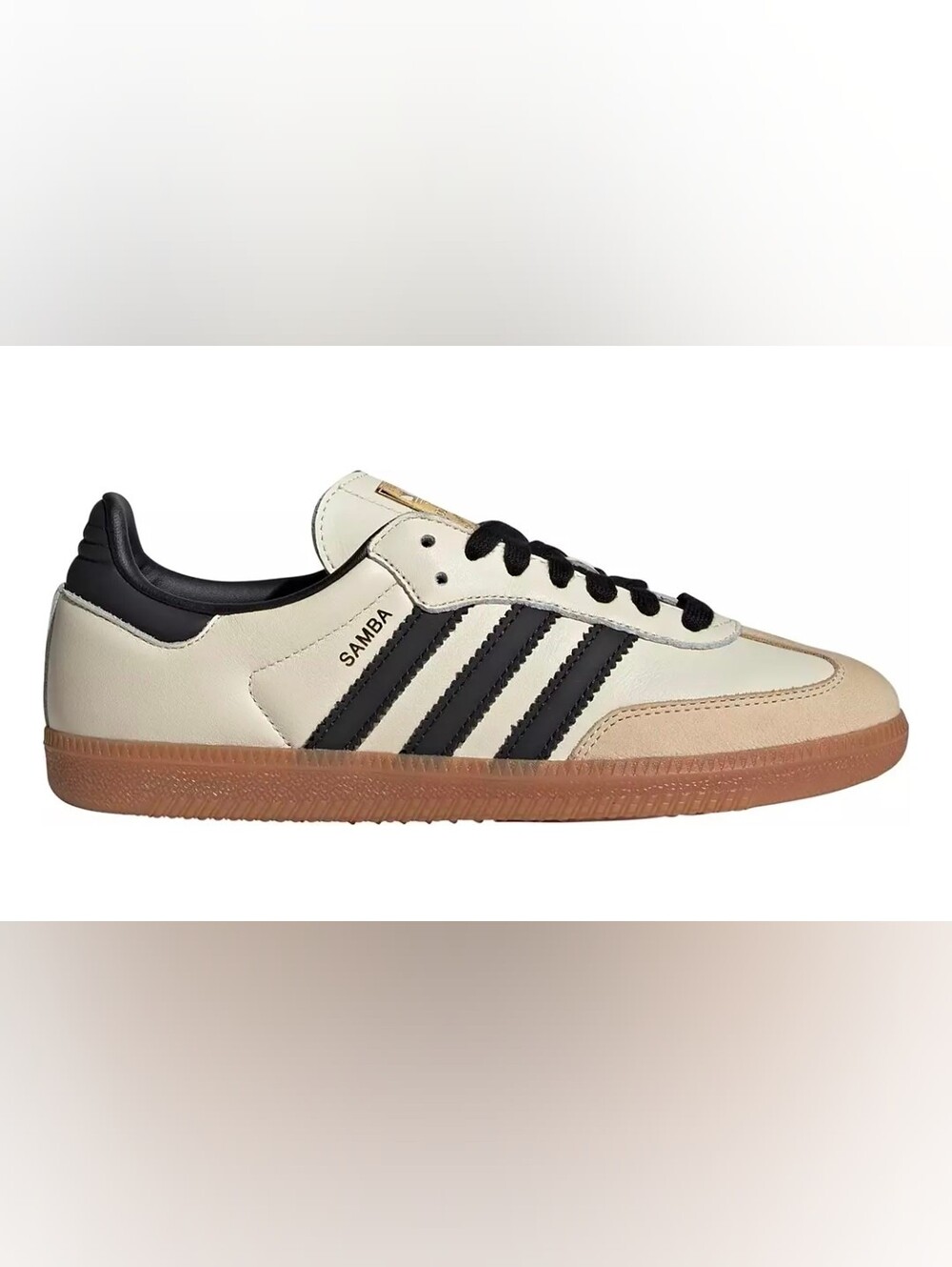 adidas White and Navy Classic Samba Sneakers